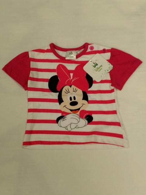<p>T-shirt mezza manica a righe baby Disney, stampa con Minnie</p>